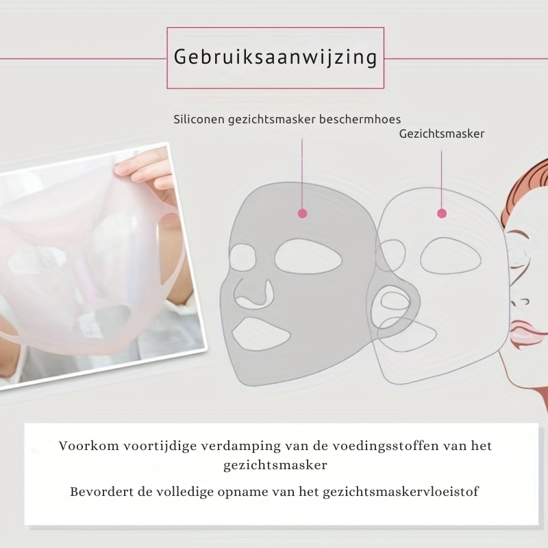 Pauline Siliconen Gezichtsmasker 1+1 Gratis